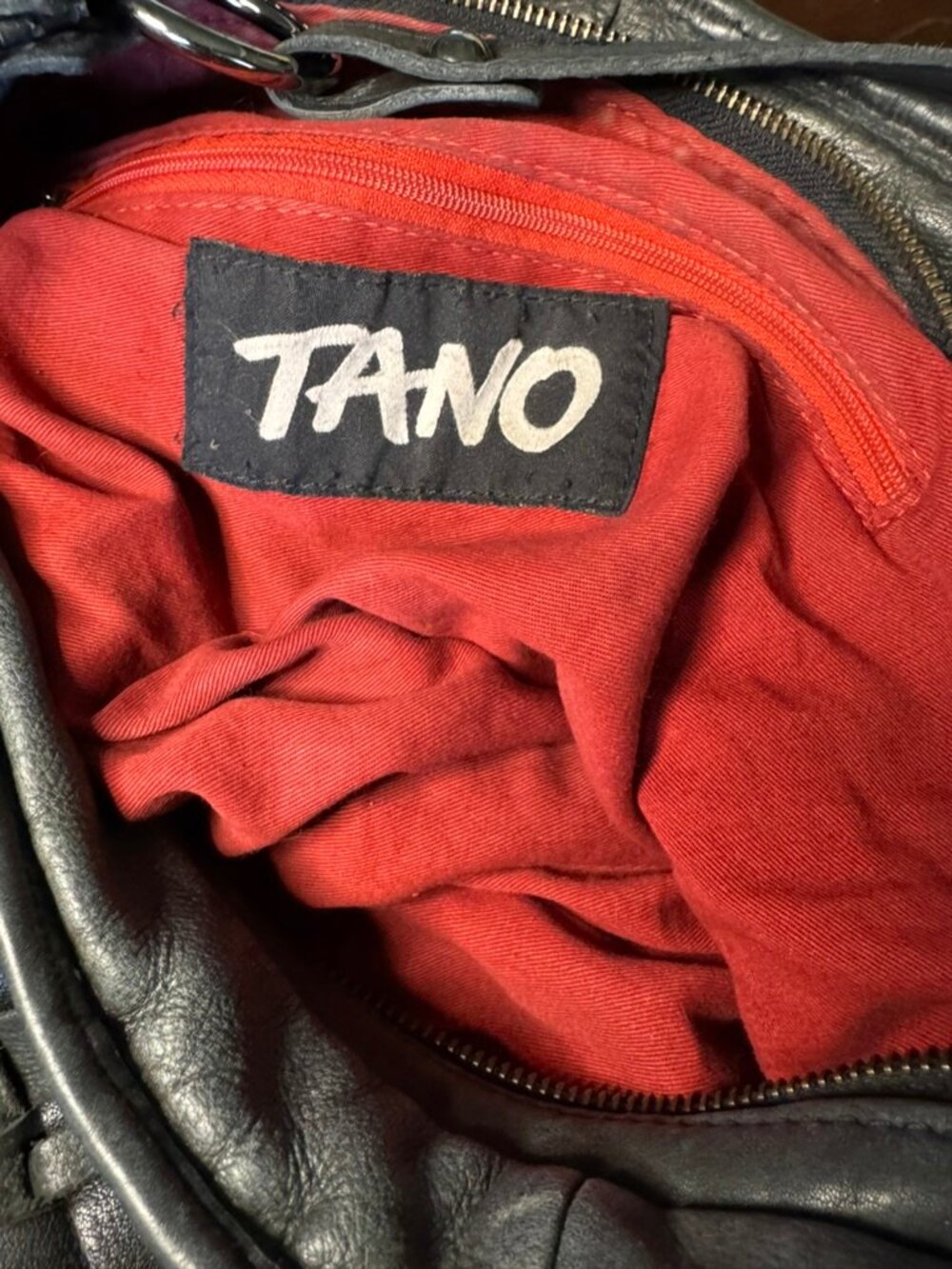 Tano Black Woven Leather Hobo Bag Large Slouchy Shoulder Purse Soft Boho EUC - Picture 9 of 10